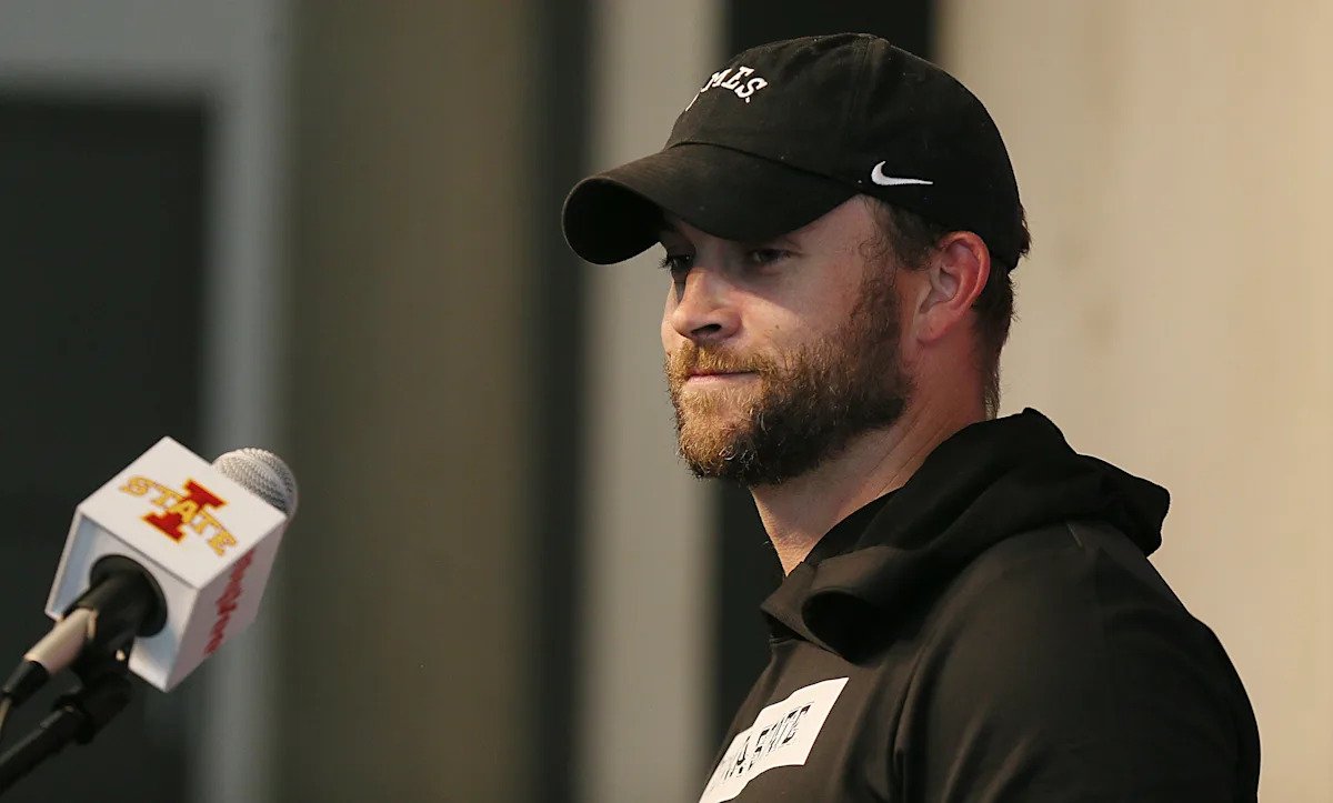 Iowa State football OC Taylor Mouser growing in second-year, ready for Cy-Hawk game with Iowa