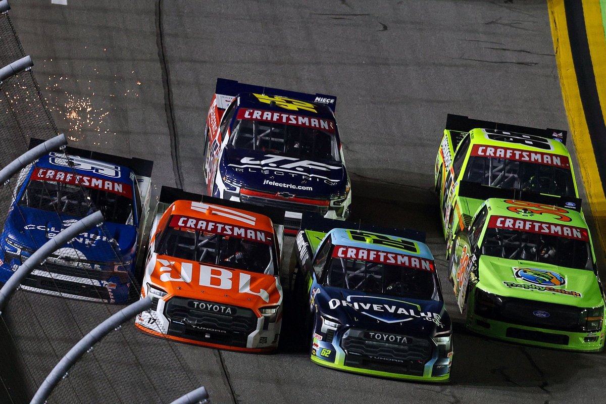 Chandler Smith wins Daytona Truck race in unreal four-wide finish Chandler Smith wins Daytona Truck race in unreal four-wide finish