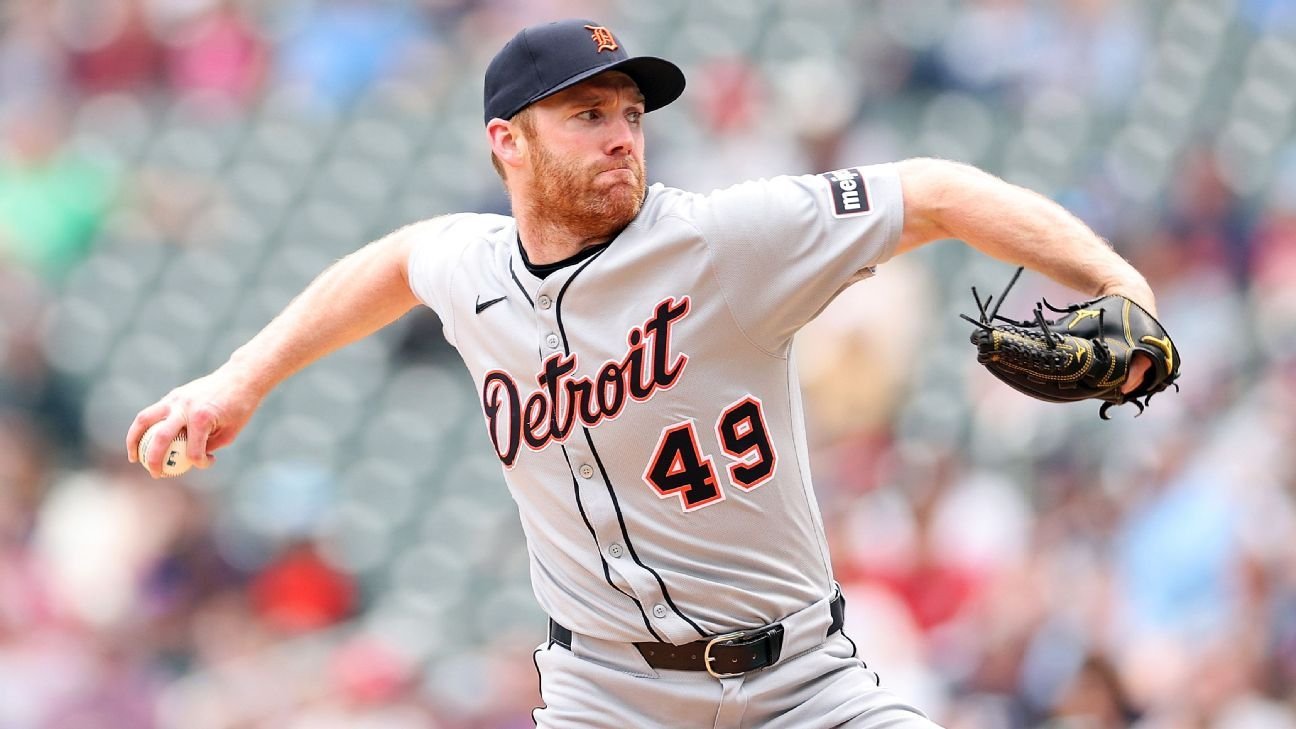 Tigers place RHP John Brebbia on IL with triceps strain Tigers place RHP John Brebbia on IL with triceps strain