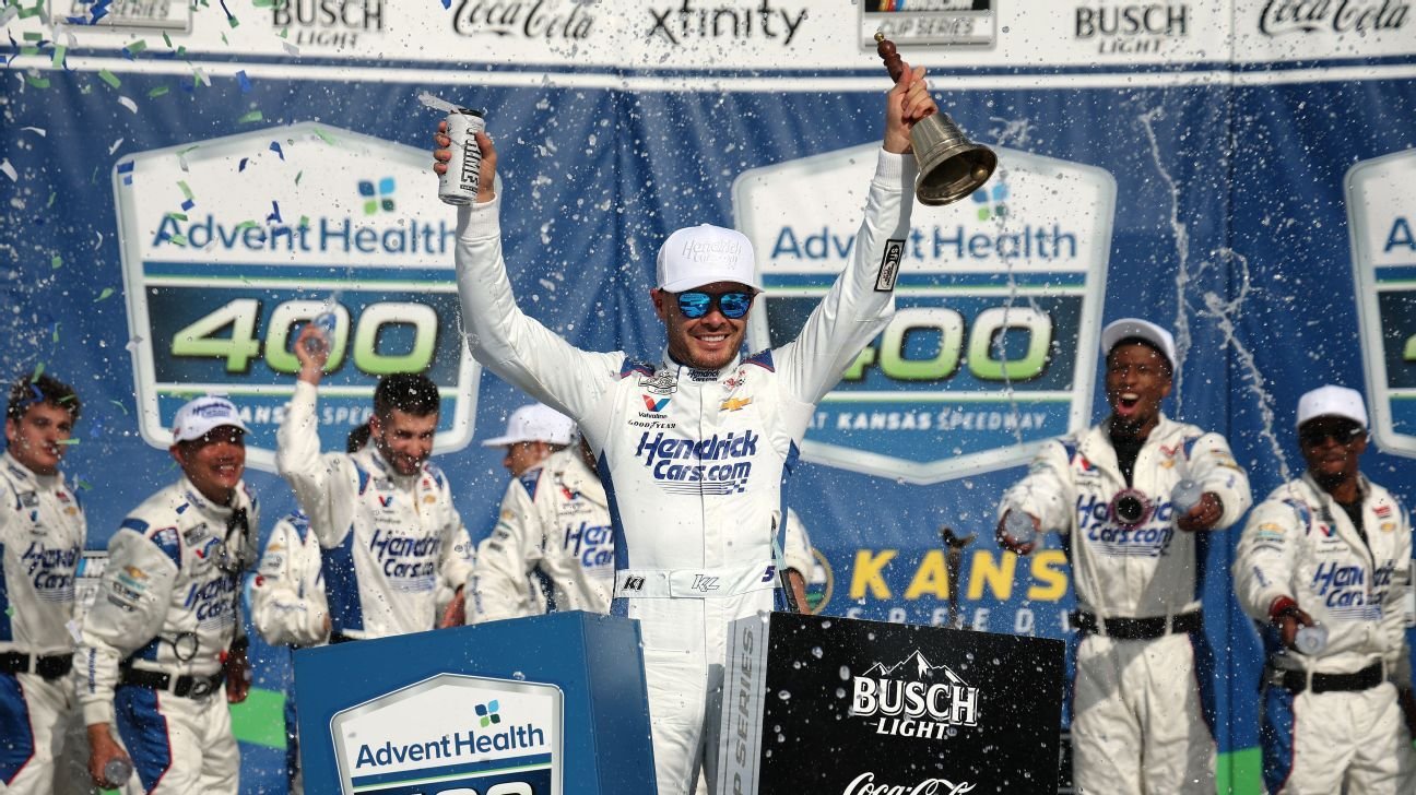 Kyle Larson cruises at Kansas for 3rd NASCAR Cup Series win Kyle Larson cruises at Kansas for 3rd NASCAR Cup Series win