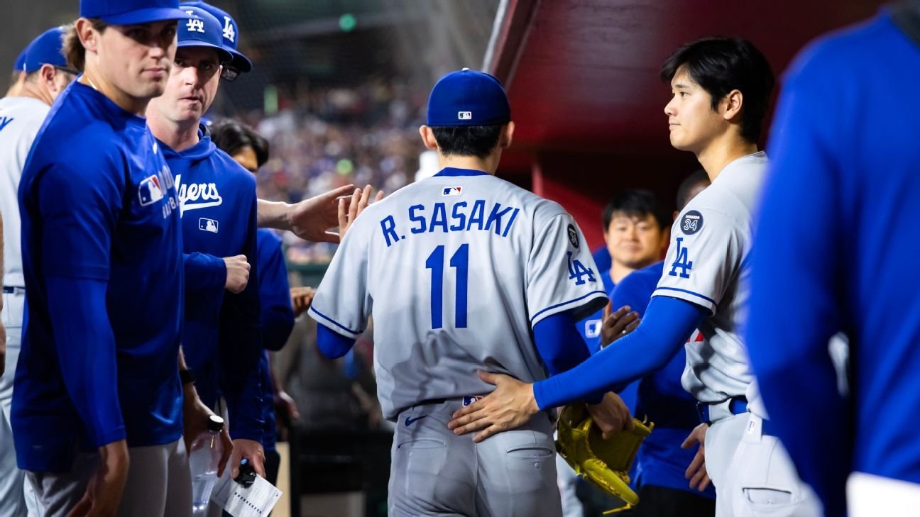 Dodgers put Roki Sasaki on IL with right shoulder impingement Dodgers put Roki Sasaki on IL with right shoulder impingement