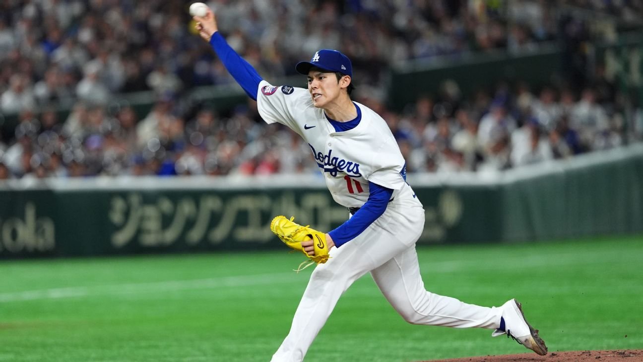 Dodgers’ Sasaki unsure if velocity dip tied to shoulder issue Dodgers’ Sasaki unsure if velocity dip tied to shoulder issue