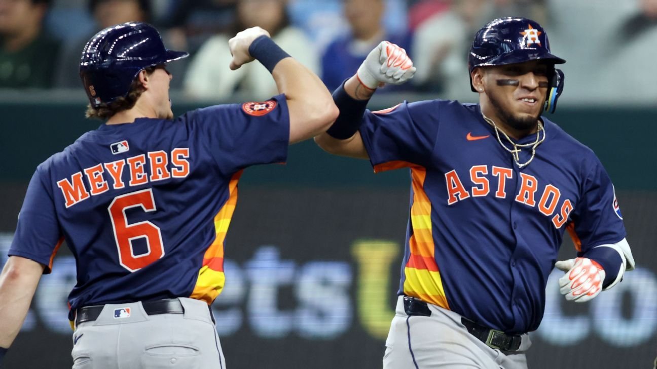 Astros spoil Jack Leiter’s no-hit bid, outlast Rangers Astros spoil Jack Leiter’s no-hit bid, outlast Rangers
