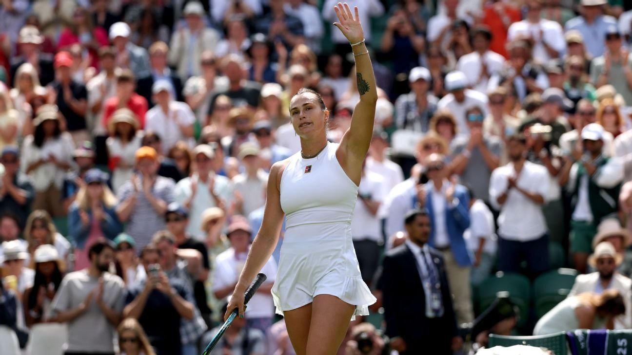 Aryna Sabalenka advances at Wimbledon; Jasmine Paolini ousted Aryna Sabalenka advances at Wimbledon; Jasmine Paolini ousted