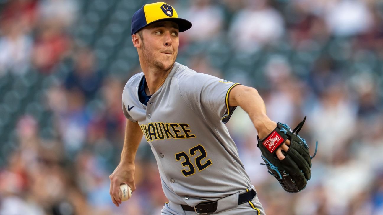 Brewers’ Jacob Misiorowski gets knocked around in first loss Brewers’ Jacob Misiorowski gets knocked around in first loss