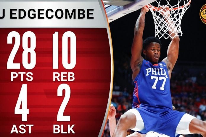 VJ Edgecombe drops 28 in Summer League debut VJ Edgecombe drops 28 in Summer League debut