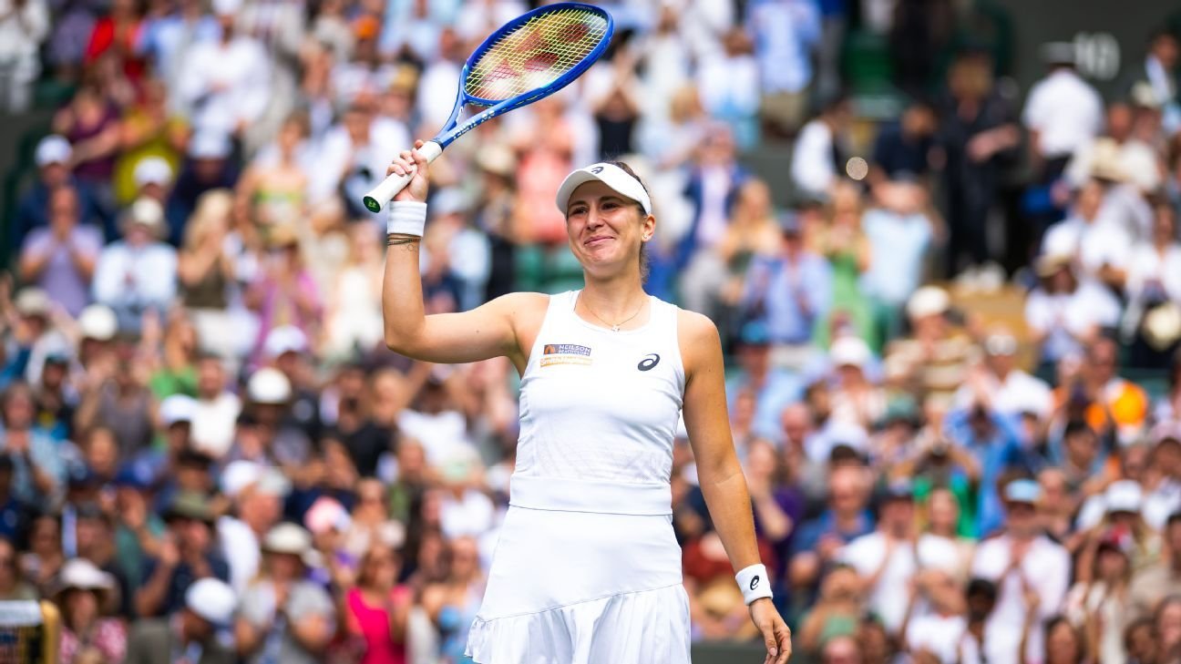 Belinda Bencic reaches 1st Wimbledon quarterfinal on 9th attempt Belinda Bencic reaches 1st Wimbledon quarterfinal on 9th attempt