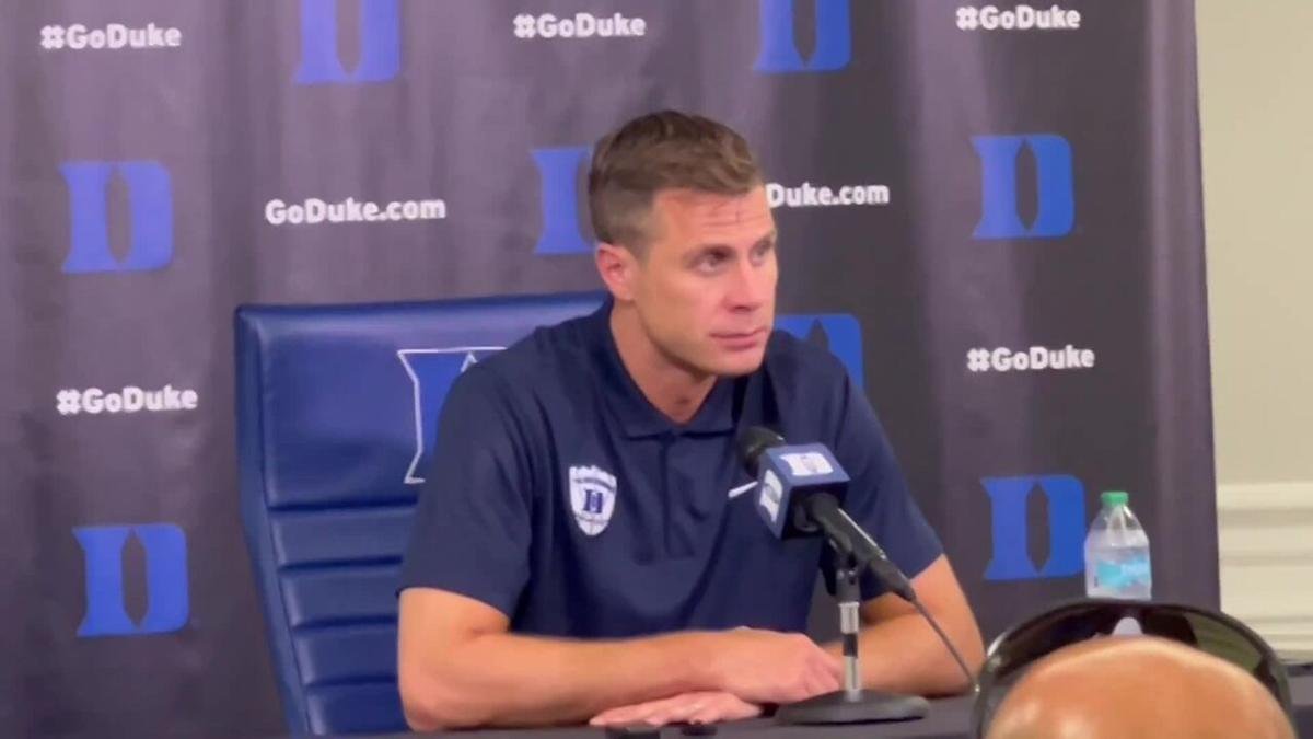 Duke basketball coach Jon Scheyer discusses Blue Devils during summer press conference Duke basketball coach Jon Scheyer discusses Blue Devils during summer press conference