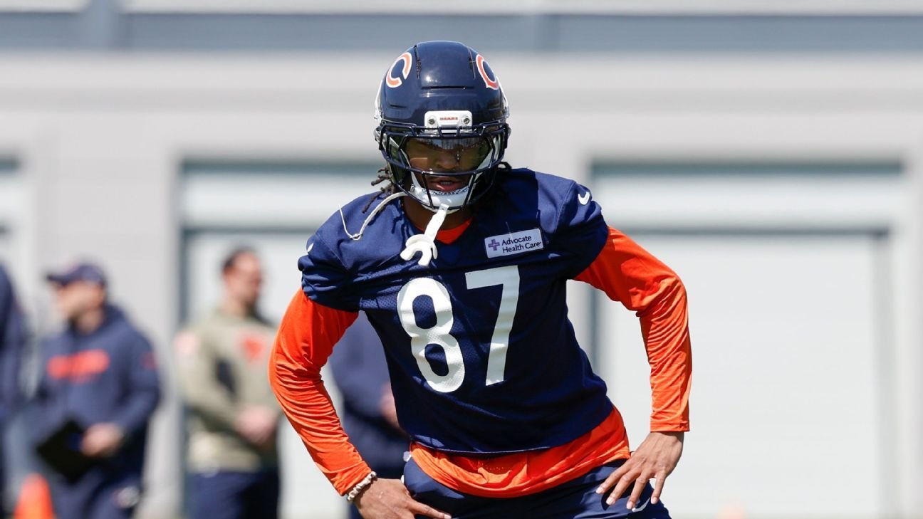 Bears rookie Luther Burden III still not practicing due to hamstring Bears rookie Luther Burden III still not practicing due to hamstring