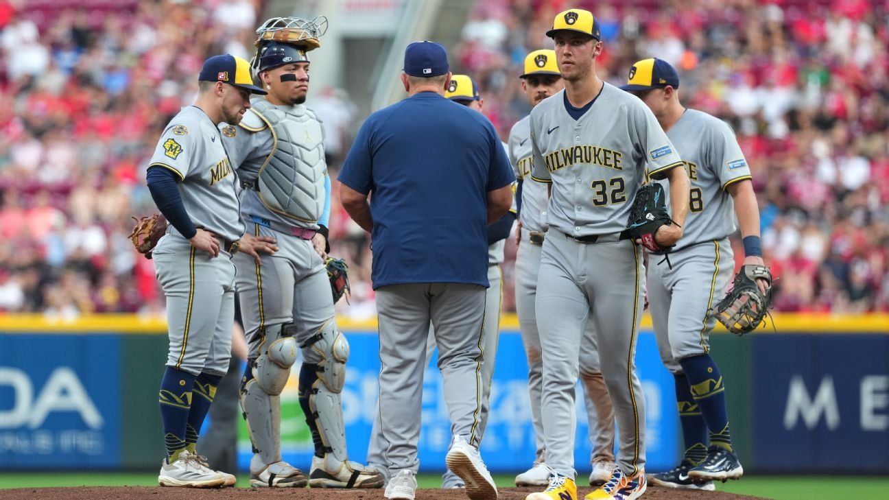 Brewers’ Jacob Misiorowski hit hard after being activated Brewers’ Jacob Misiorowski hit hard after being activated
