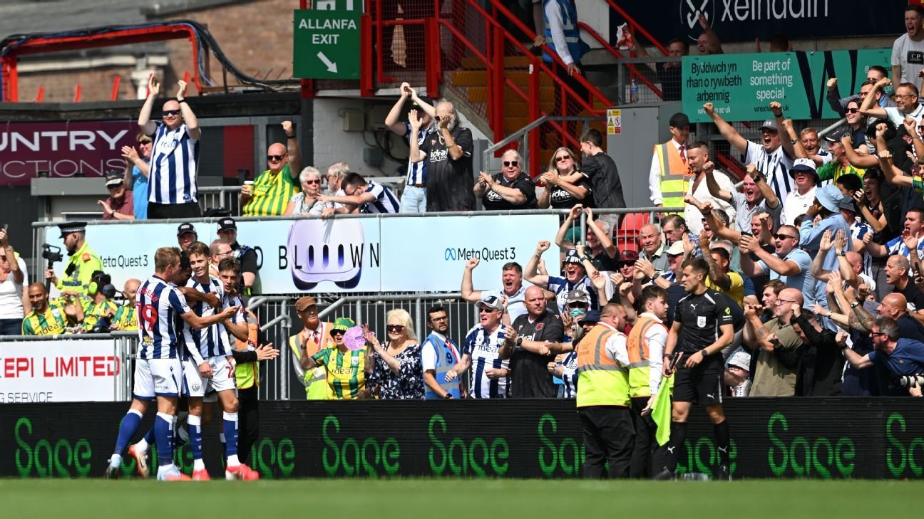 Wrexham 2-3 West Brom: Rob, Ryan watch on as Wrexham lose again