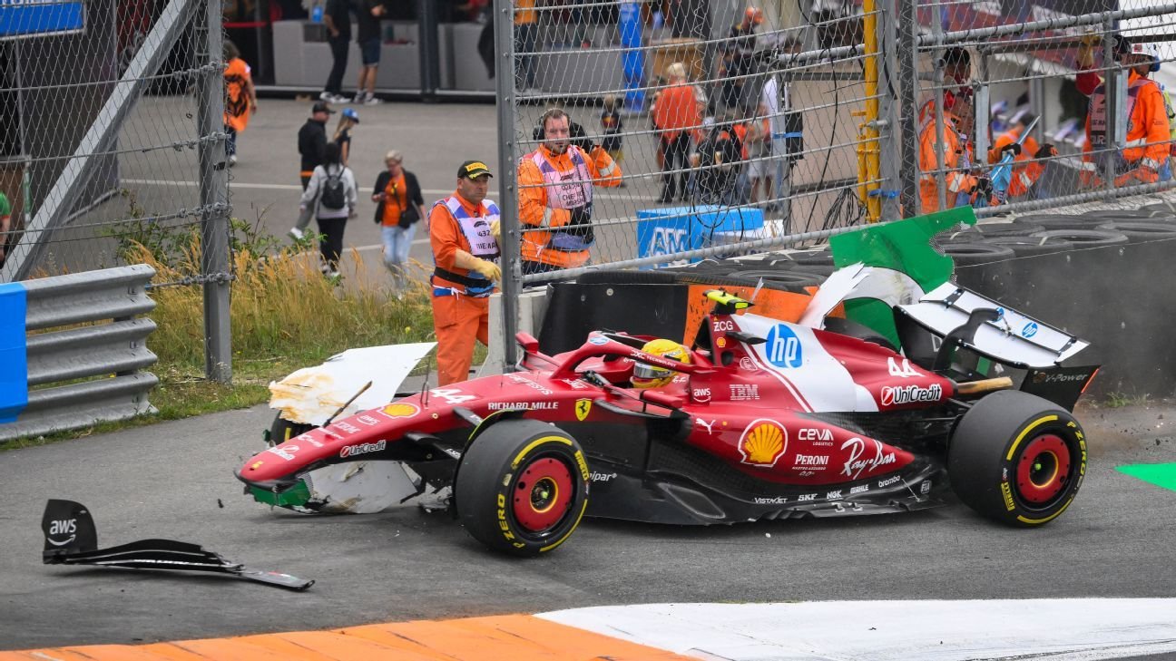 Dutch GP: Ferrari suffers double DNF as Hamilton, Leclerc crash out Dutch GP: Ferrari suffers double DNF as Hamilton, Leclerc crash out