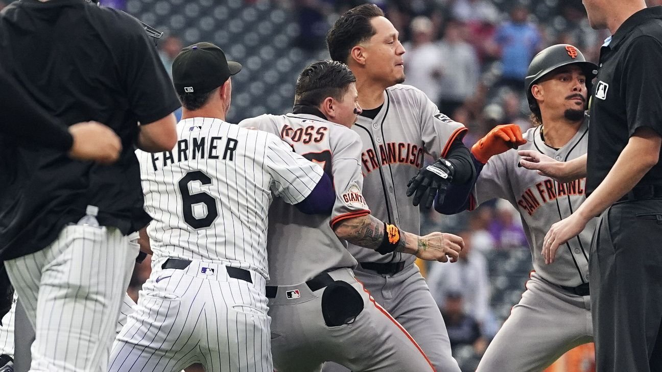 Benches clear in Giants-Rockies after Devers HR; 3 ejected Benches clear in Giants-Rockies after Devers HR; 3 ejected