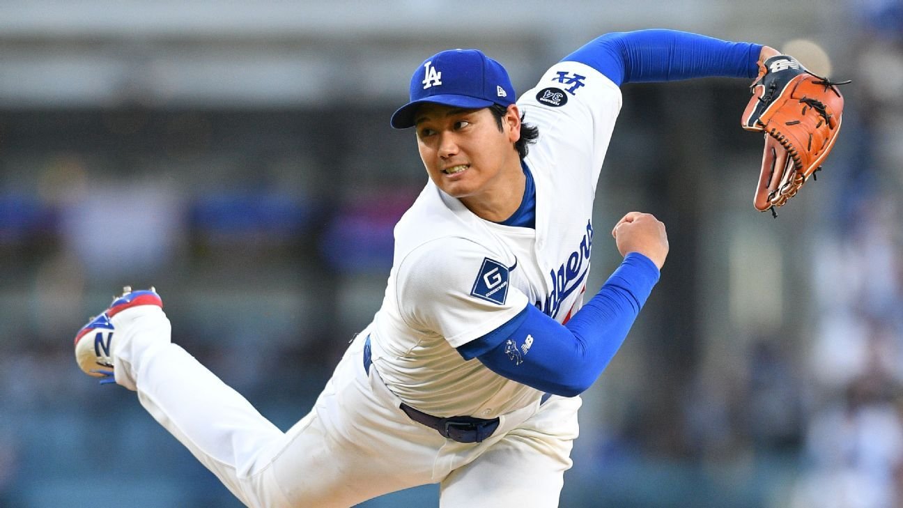 Dodgers’ Shohei Ohtani to next pitch vs. Rockies on Monday