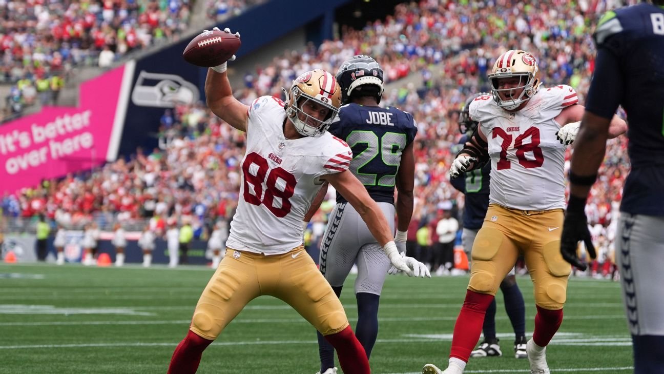 Jake Tonges clutch for Niners, who await George Kittle’s MRI