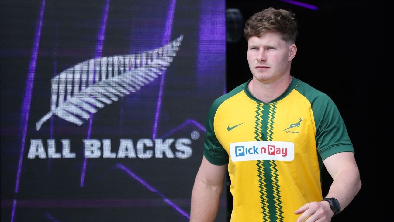 New Zealand vs South Africa – Springboks’ Ethan Hooker enjoying ‘dream’ chance to play in Rugby Championship