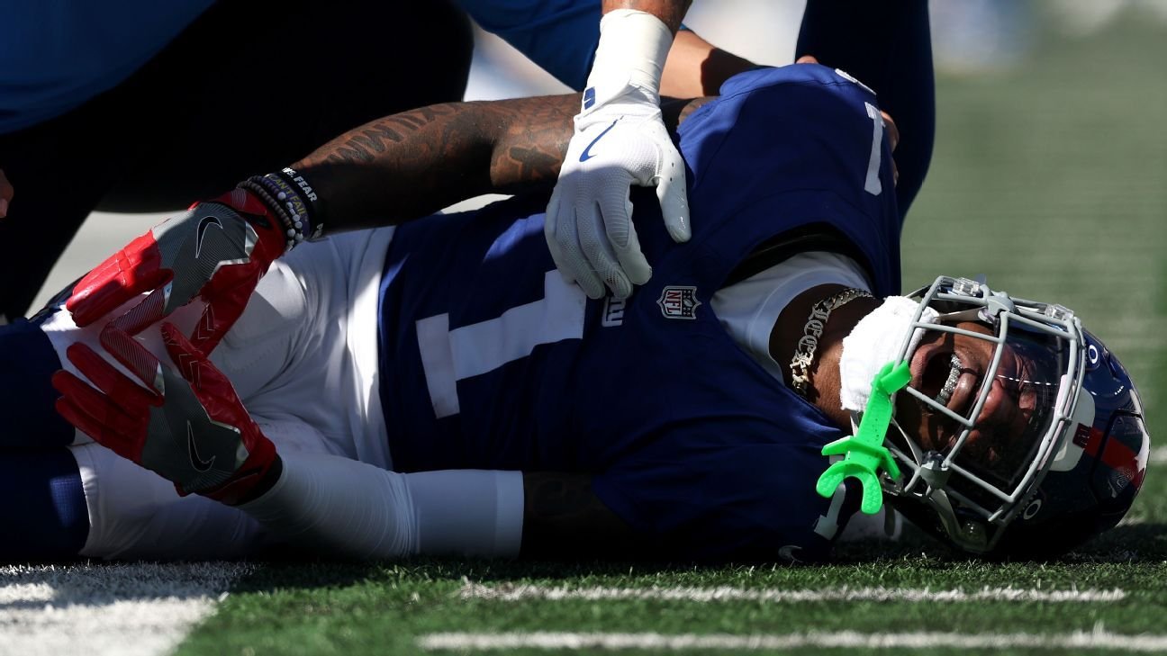 Giants WR Malik Nabers feared to have torn ACL, source says Giants WR Malik Nabers feared to have torn ACL, source says
