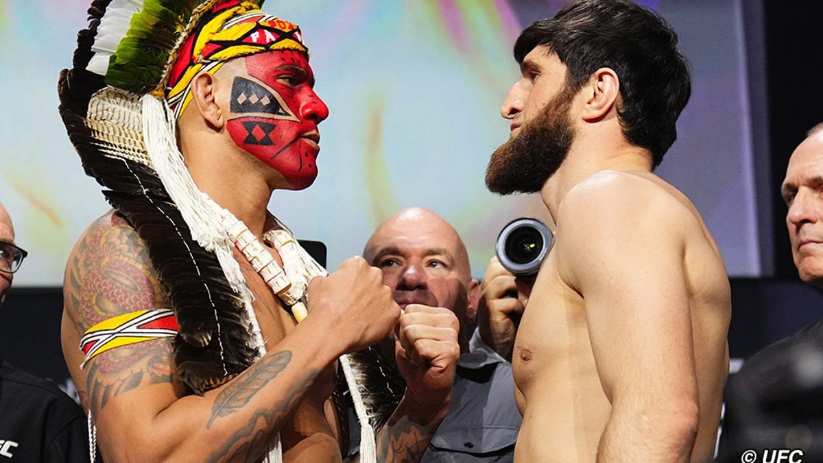 UFC 320 ceremonial weigh-ins, final faceoffs live stream video