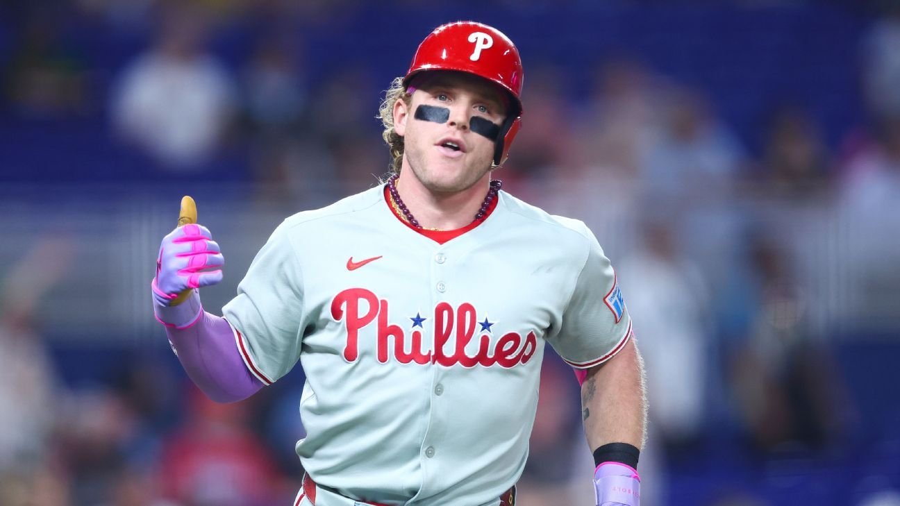 Harrison Bader (groin) not in Phillies’ Game 2 starting lineup
