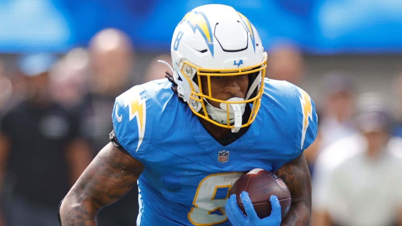 Chargers placing RB Omarion Hampton (ankle) on IR, coach says Chargers placing RB Omarion Hampton (ankle) on IR, coach says
