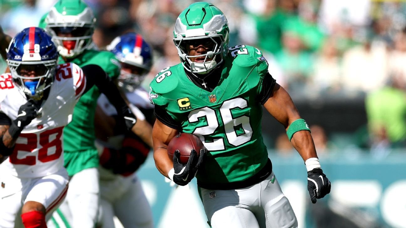 Lessons from NFL Week 8 blowouts: Taylor, Barkley, Kraft star Lessons from NFL Week 8 blowouts: Taylor, Barkley, Kraft star