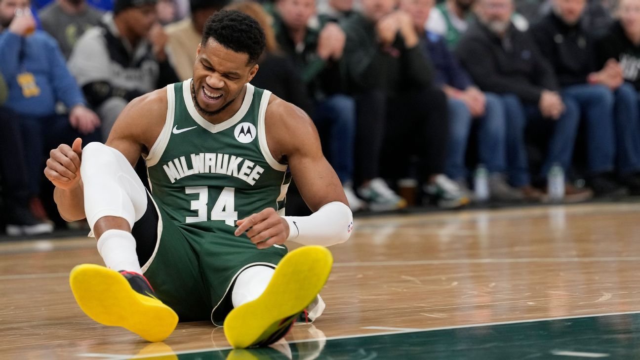 Sources: Bucks’ Antetokounmpo out 2 to 4 weeks with calf strain