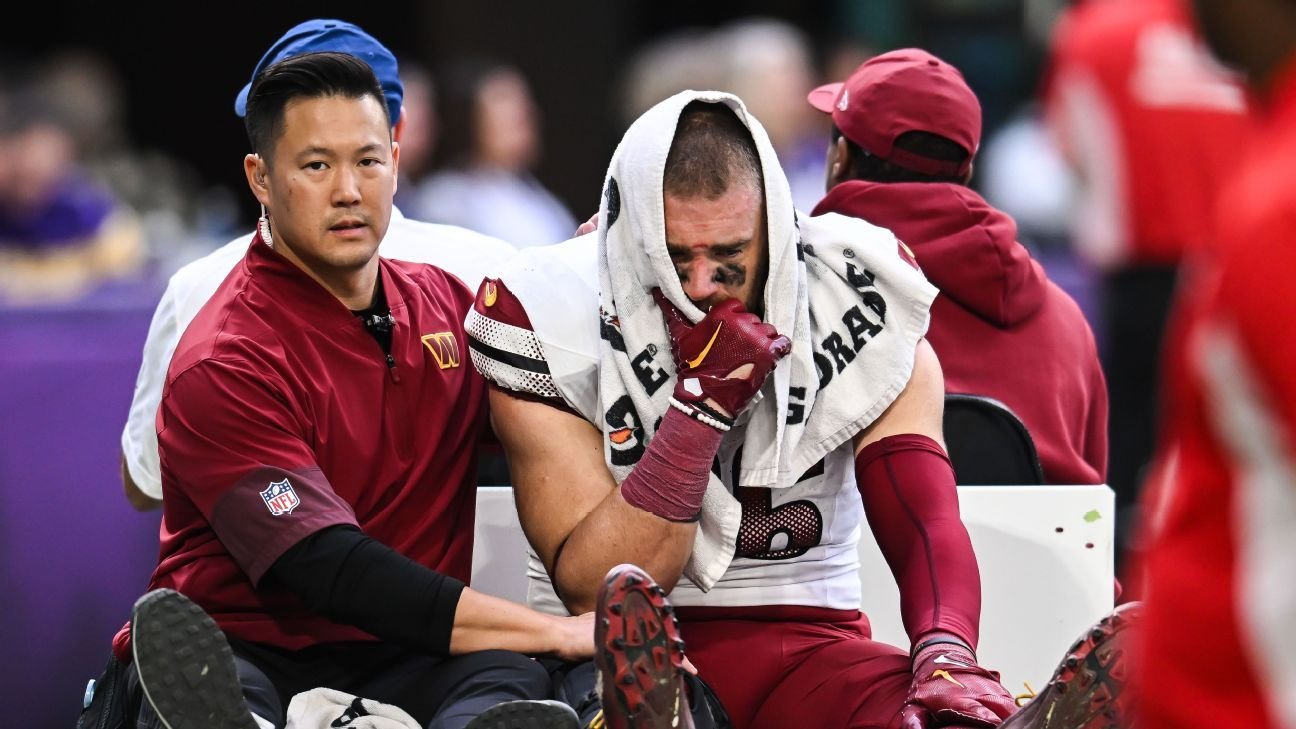 Commanders’ Zach Ertz feared to have torn ACL in loss Commanders’ Zach Ertz feared to have torn ACL in loss