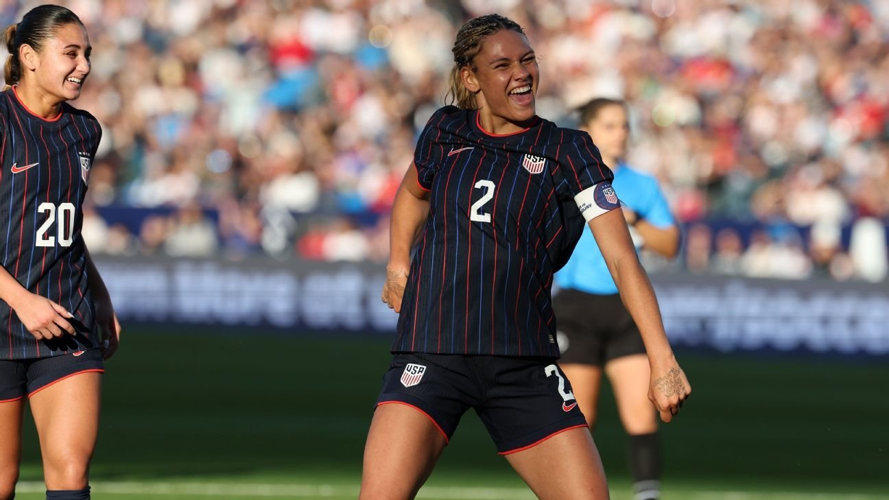 Trinity Rodman marks ‘fresh start’ with goal in USWNT return Trinity Rodman marks ‘fresh start’ with goal in USWNT return