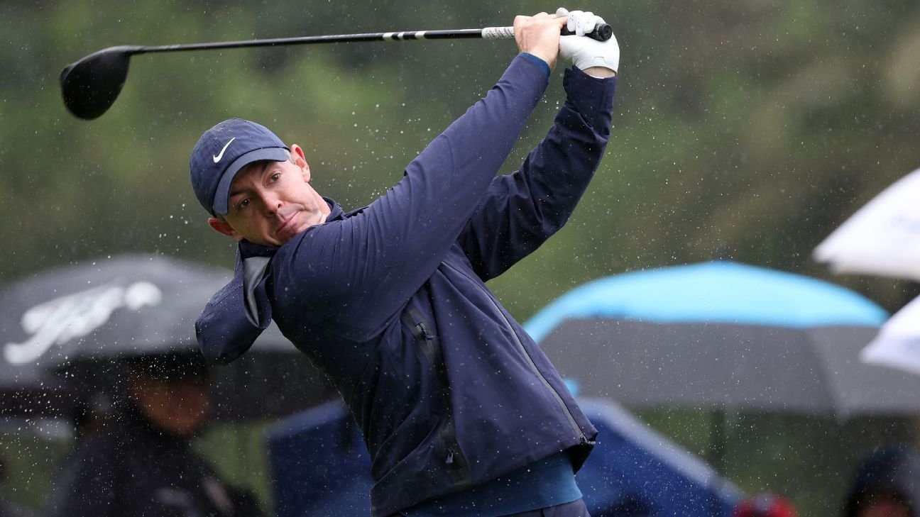 Rory McIlroy handles rain, wind to share lead at Genesis Rory McIlroy handles rain, wind to share lead at Genesis