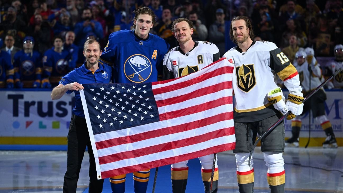 Sabres honor gold medalists Thompson, ex-captain Eichel Sabres honor gold medalists Thompson, ex-captain Eichel