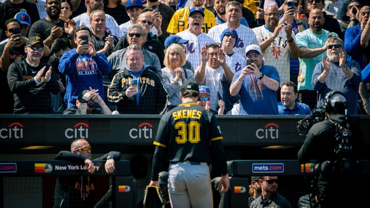 Pirates ace Paul Skenes pulled in 1st inning of season opener Pirates ace Paul Skenes pulled in 1st inning of season opener
