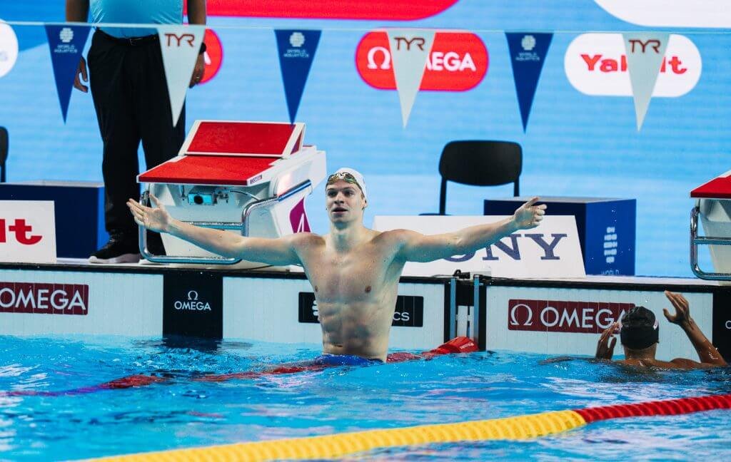 Leon Marchand Collects Third World Title in 400 IM