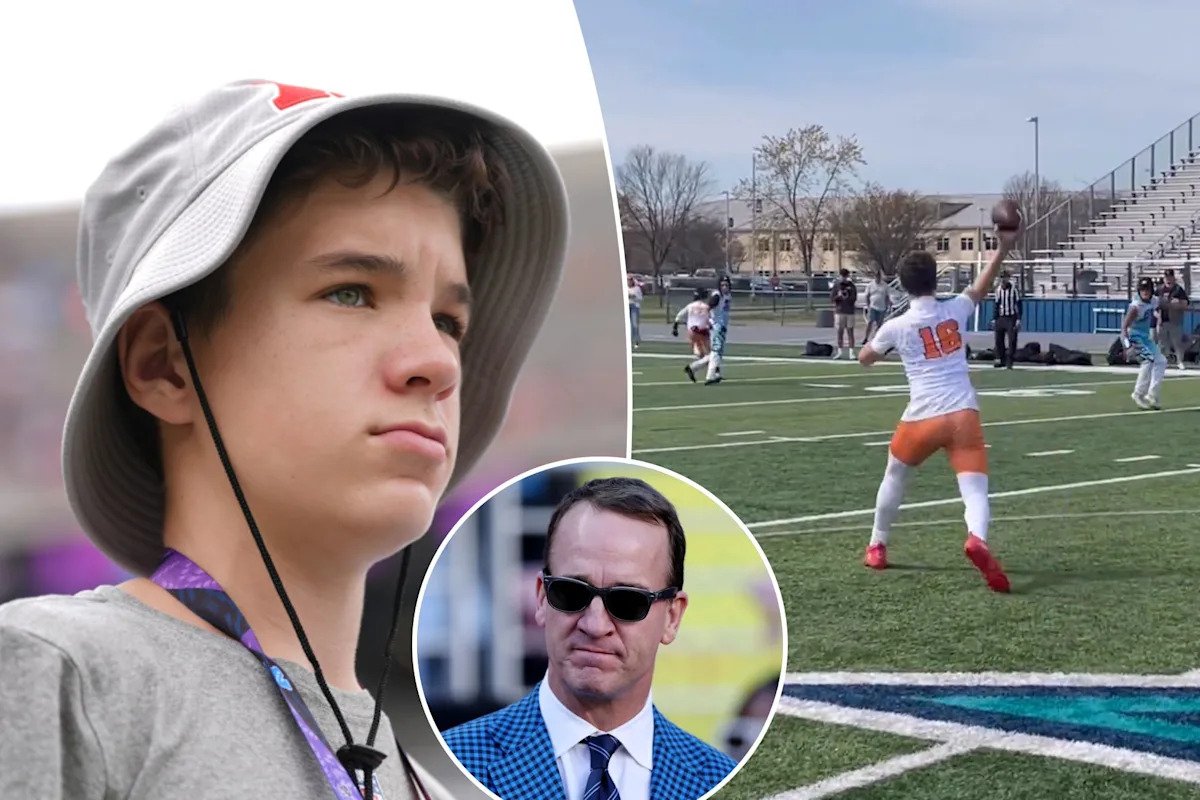 Peyton Manning’s son Marshall stirs quarterback buzz in new video Peyton Manning’s son Marshall stirs quarterback buzz in new video