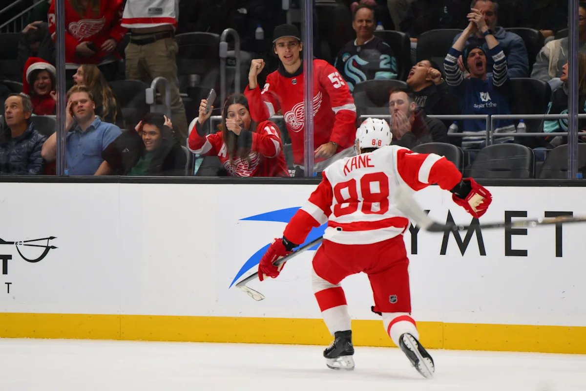 Patrick Kane’s Late Game Heroics Helps Red Wings To 4-3 Win Over Kraken Patrick Kane’s Late Game Heroics Helps Red Wings To 4-3 Win Over Kraken