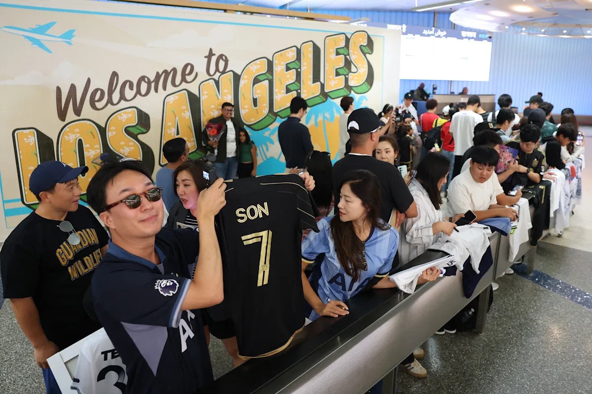 Son Heung-min receives warm welcome in Los Angeles ahead of reported LAFC signing