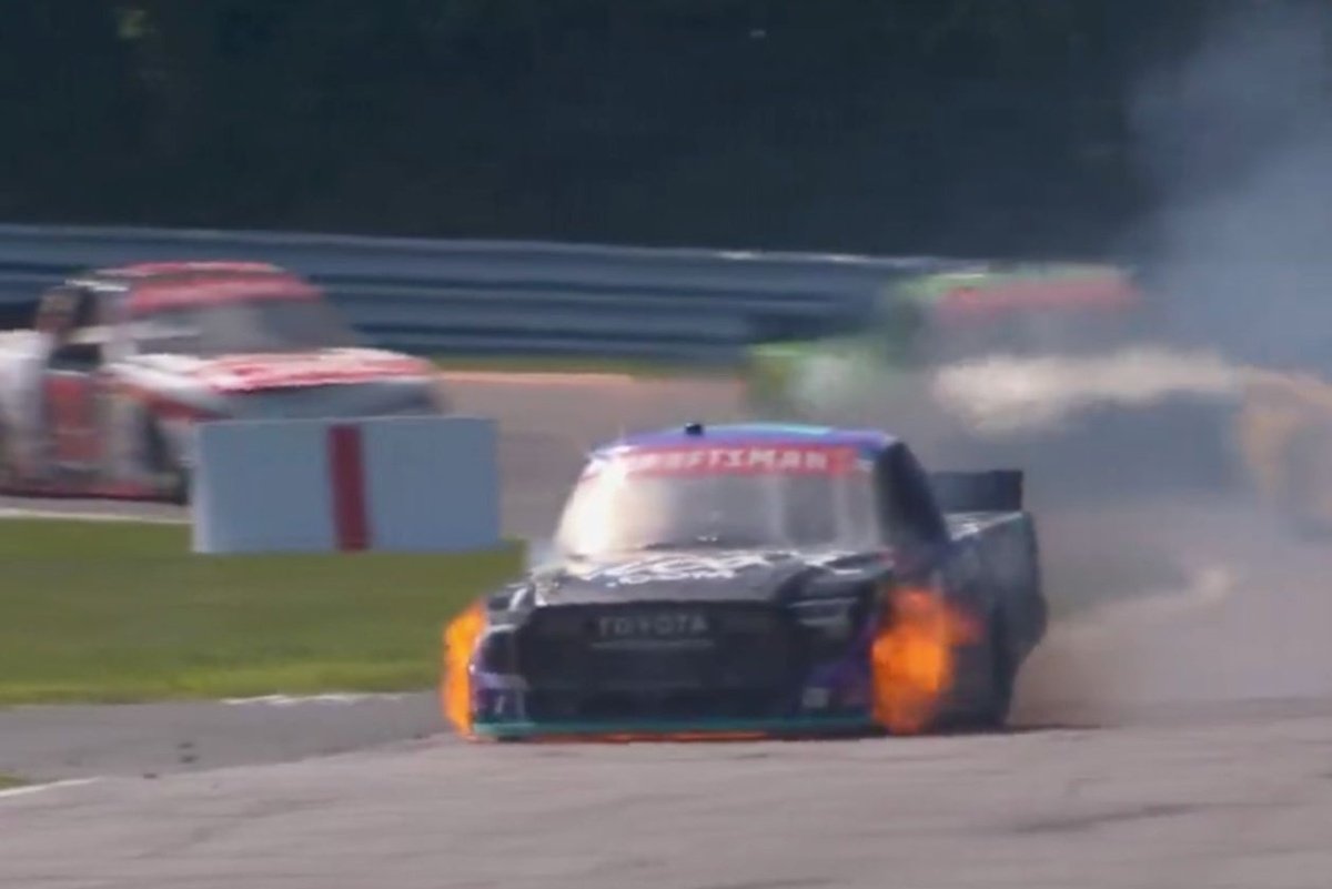 Thomas Annunziata hospitalized after NASCAR Truck fire Thomas Annunziata hospitalized after NASCAR Truck fire