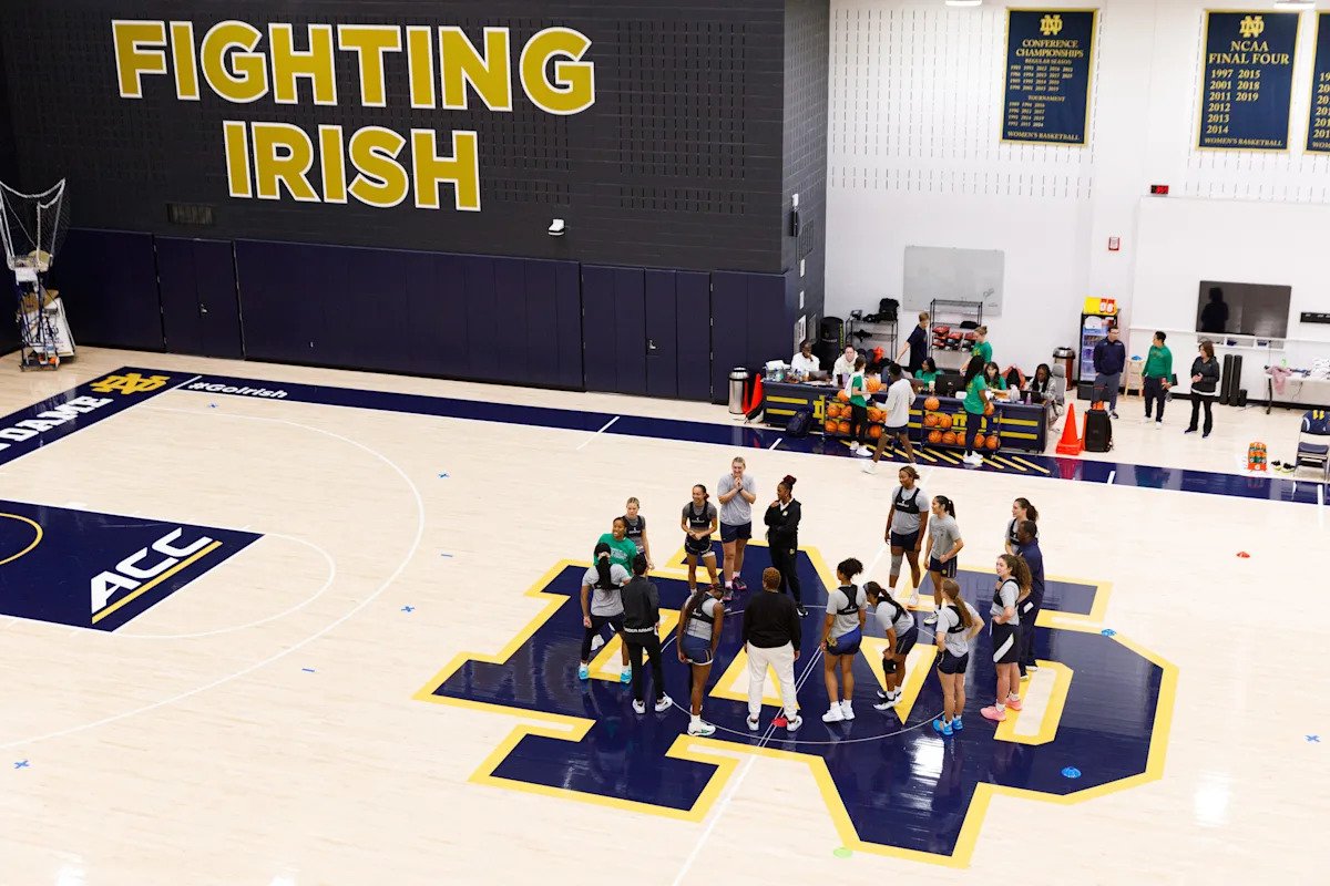 Injured Notre Dame women’s basketball freshman Leah Macy celebrating small victories