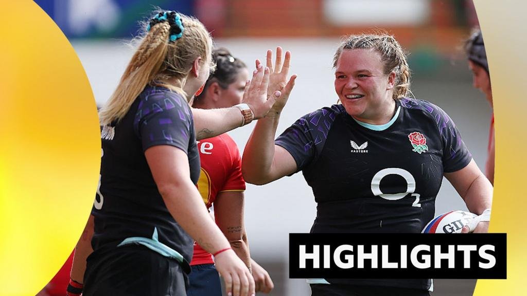 England warm up for World Cup with ruthless 15-try win over Spain