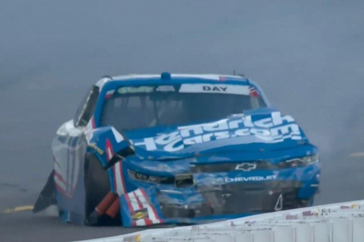 Corey Day and Jesse Love eliminated in clumsy Lap 1, Turn 1 NASCAR O’Reilly crash Corey Day and Jesse Love eliminated in clumsy Lap 1, Turn 1 NASCAR O’Reilly crash