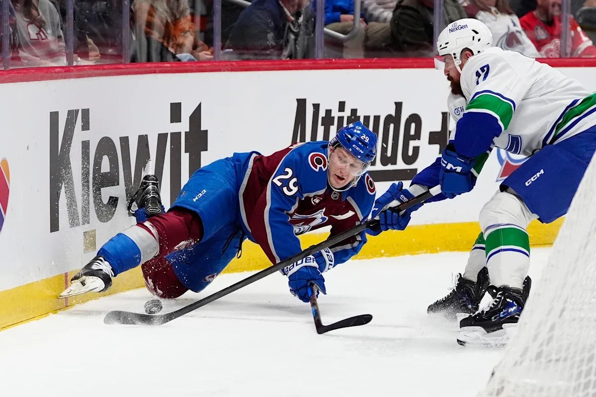 Canucks Crushed By MacKinnon’s Two Goals In 3–1 Loss To The Colorado Avalanche Canucks Crushed By MacKinnon’s Two Goals In 3–1 Loss To The Colorado Avalanche