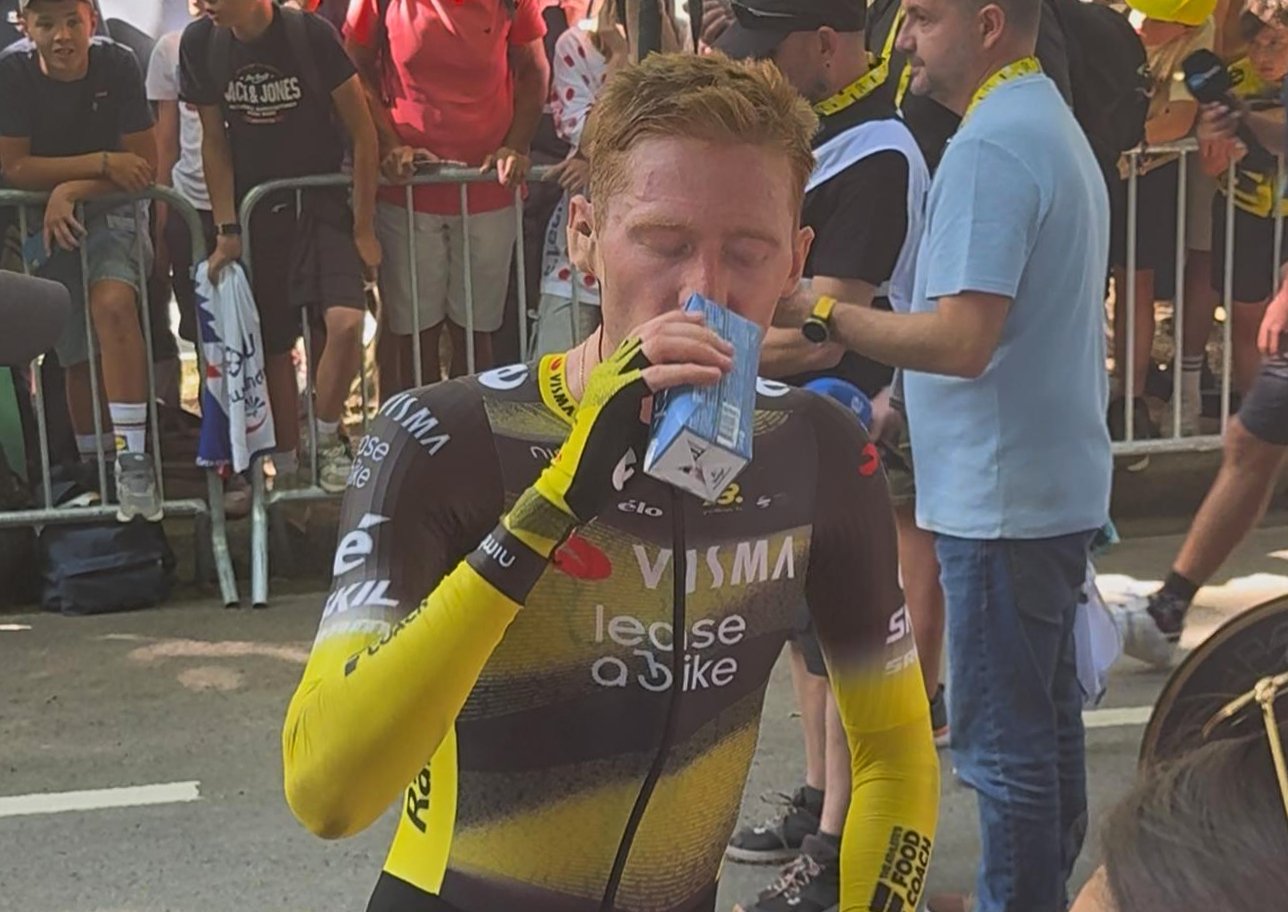 What are the mysterious blue cartons Visma-Lease a Bike are drinking from at the Tour de France? What are the mysterious blue cartons Visma-Lease a Bike are drinking from at the Tour de France?