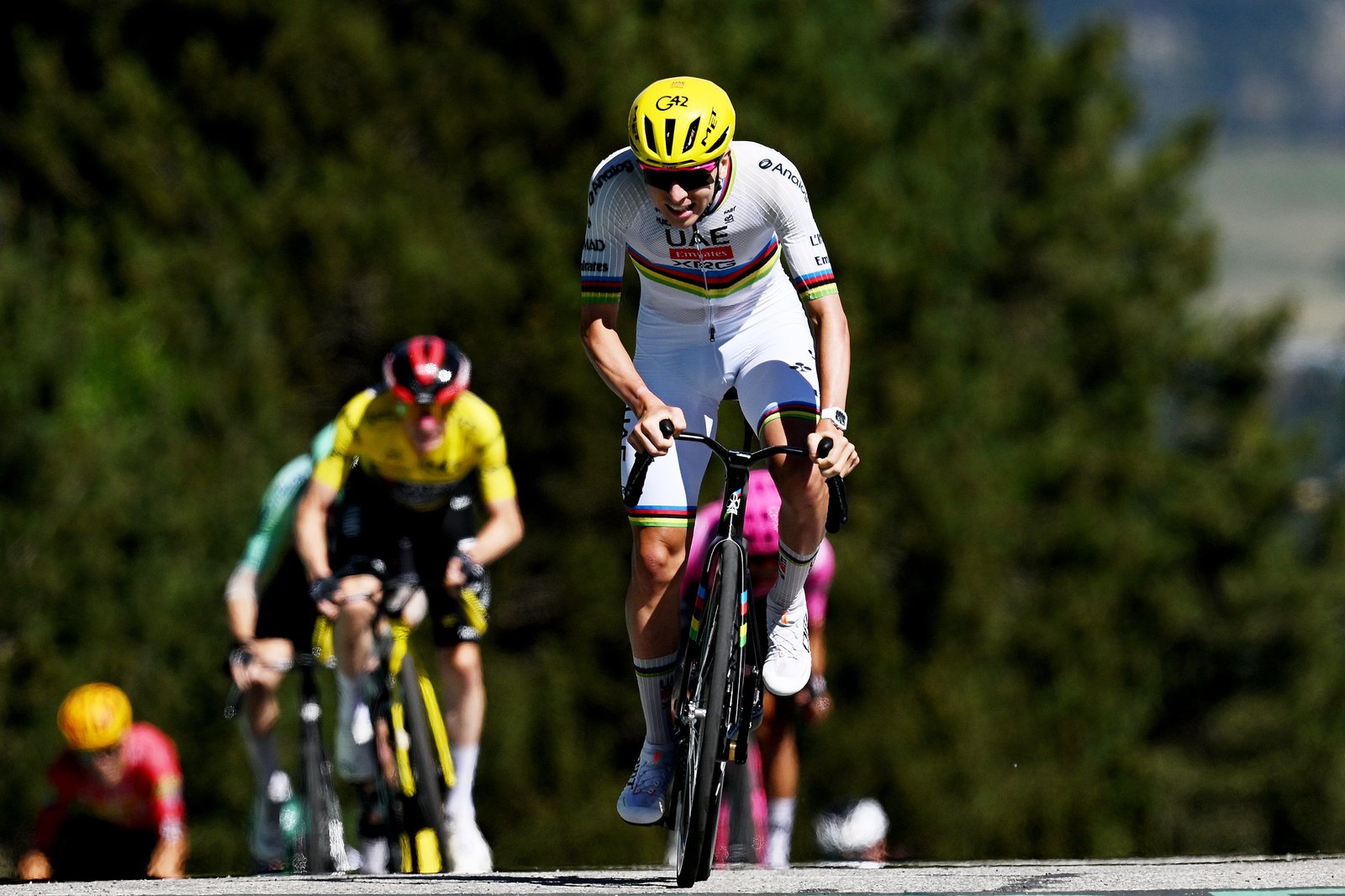 Tadej Pogačar wins Souvenir Jacques Goddet on Col du Tourmalet at Tour de France Tadej Pogačar wins Souvenir Jacques Goddet on Col du Tourmalet at Tour de France