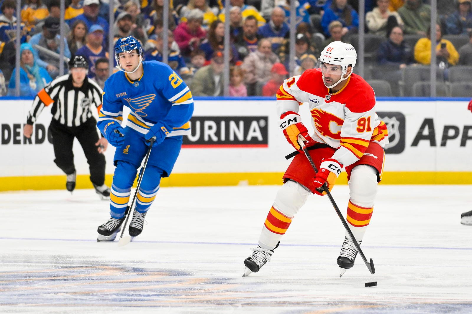 Flames Fall Short Of Comeback in St. Louis Flames Fall Short Of Comeback in St. Louis
