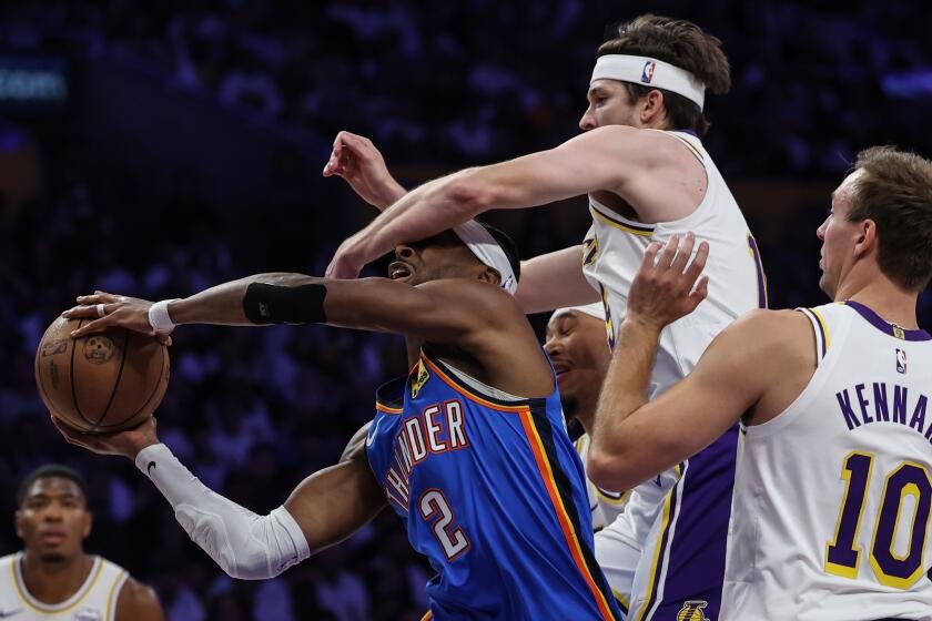 Lakers drop Game 3 to Thunder; now one loss from elimination Lakers drop Game 3 to Thunder; now one loss from elimination
