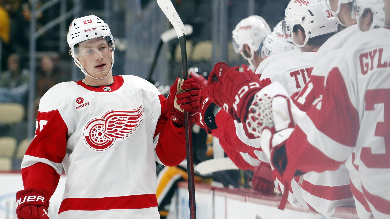 Red Wings Collapse Late, Fall 6-5 to Stars in Chaotic Game 2 of Prospect Showcase Red Wings Collapse Late, Fall 6-5 to Stars in Chaotic Game 2 of Prospect Showcase