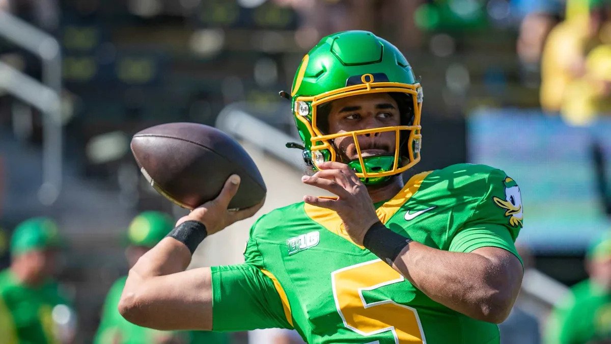 Gabriel understudy Dante Moore is expected to take the reins as No. 7 Oregon’s starting QB