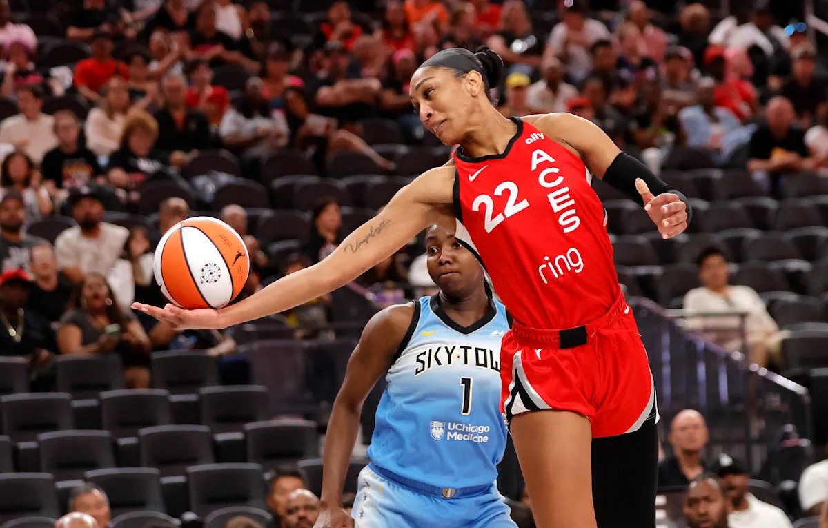 A’ja Wilson has 31 and 11 rebounds, Aces beat Sky 80-66 for 14th consecutive win