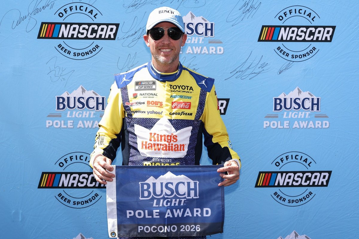 NASCAR Cup Pocono starting lineup: Denny Hamlin earns pole as Wallace, Hocevar spin NASCAR Cup Pocono starting lineup: Denny Hamlin earns pole as Wallace, Hocevar spin