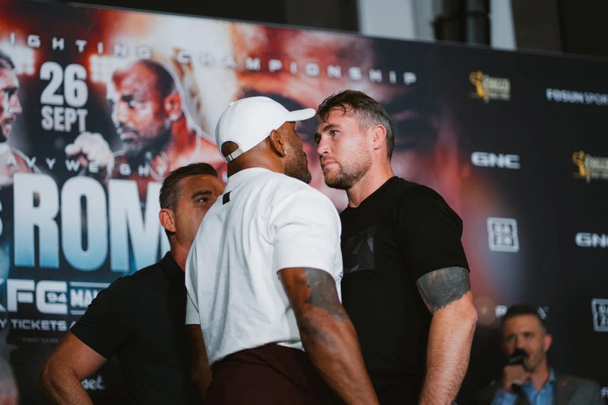 Longest face-off ever? Darren Till and Yoel Romero share painfully tense three-minute stare-down Longest face-off ever? Darren Till and Yoel Romero share painfully tense three-minute stare-down