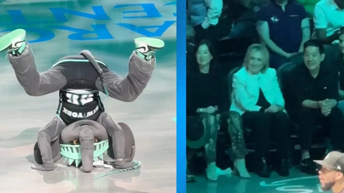 Hillary Clinton spotted enjoying Ellie the Elephant’s dance routine Hillary Clinton spotted enjoying Ellie the Elephant’s dance routine